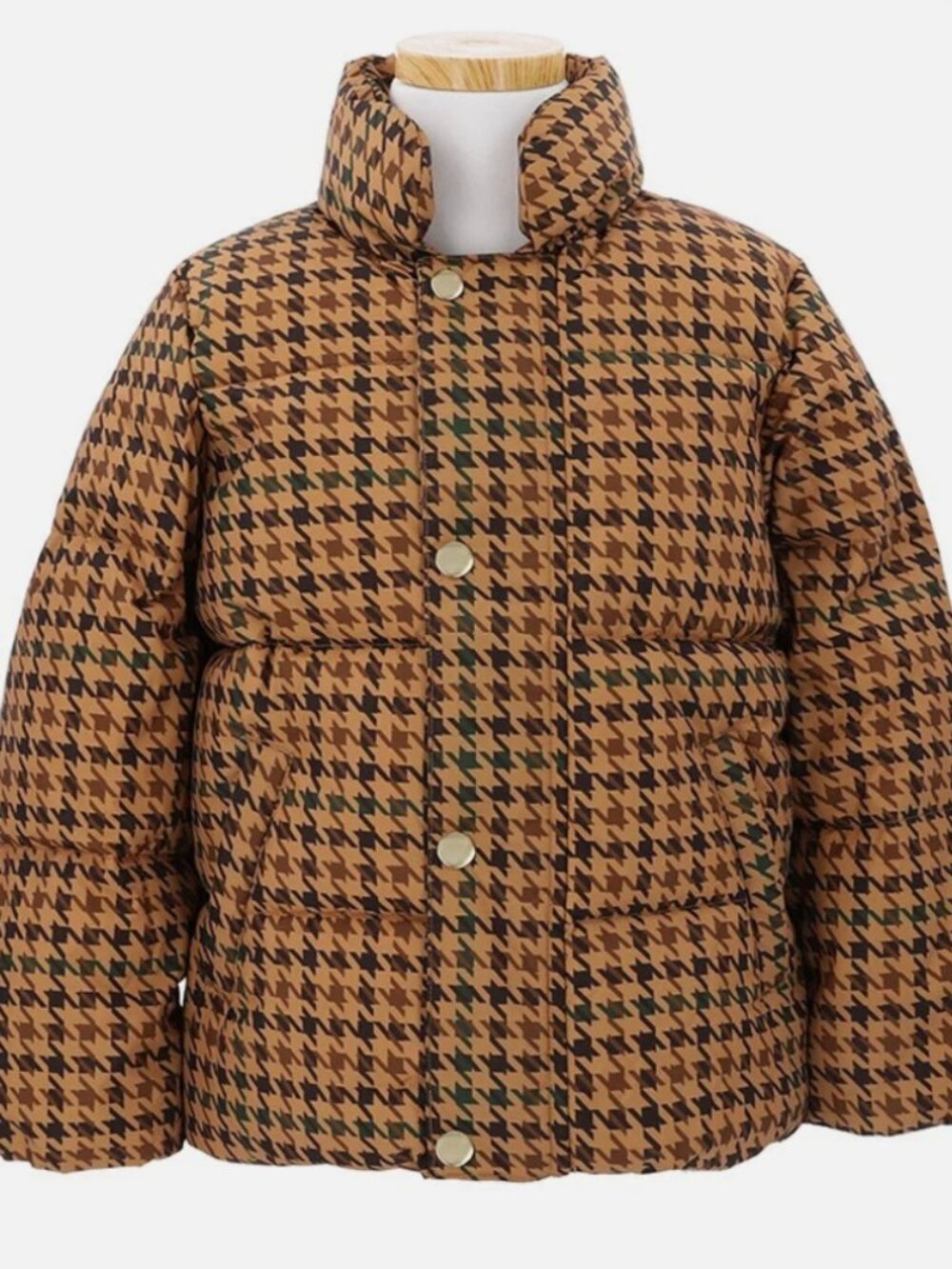 NWOT MINI RODINI Houndstooth City Puffer Jacket, Adult Size Large